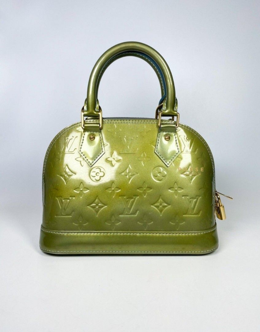 Louis Vuitton Green Monogram Vernis Leather Alma Bb