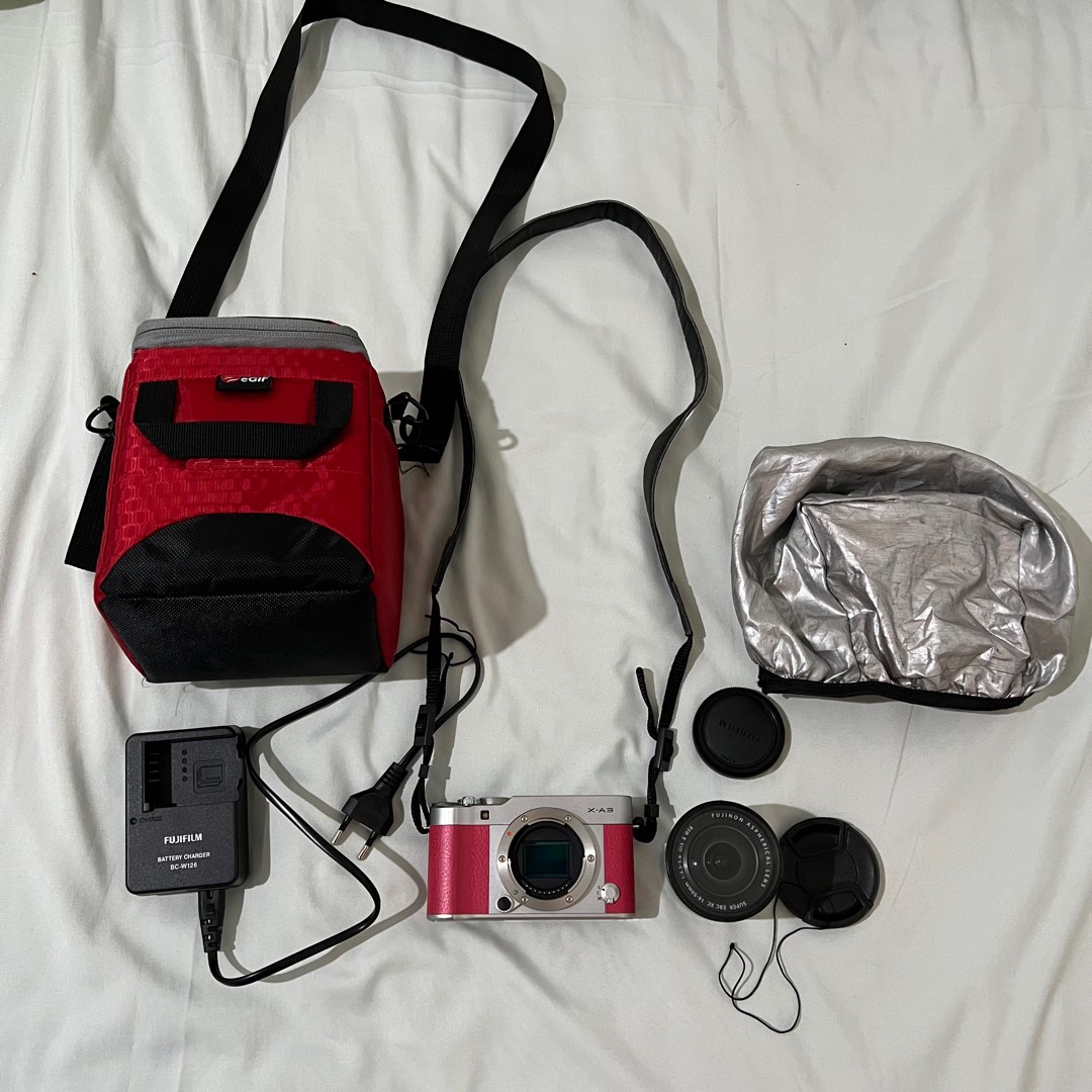 Fujifilm fuji film xa3 x a 3 xa3 mirrorless camera kamera warna pink