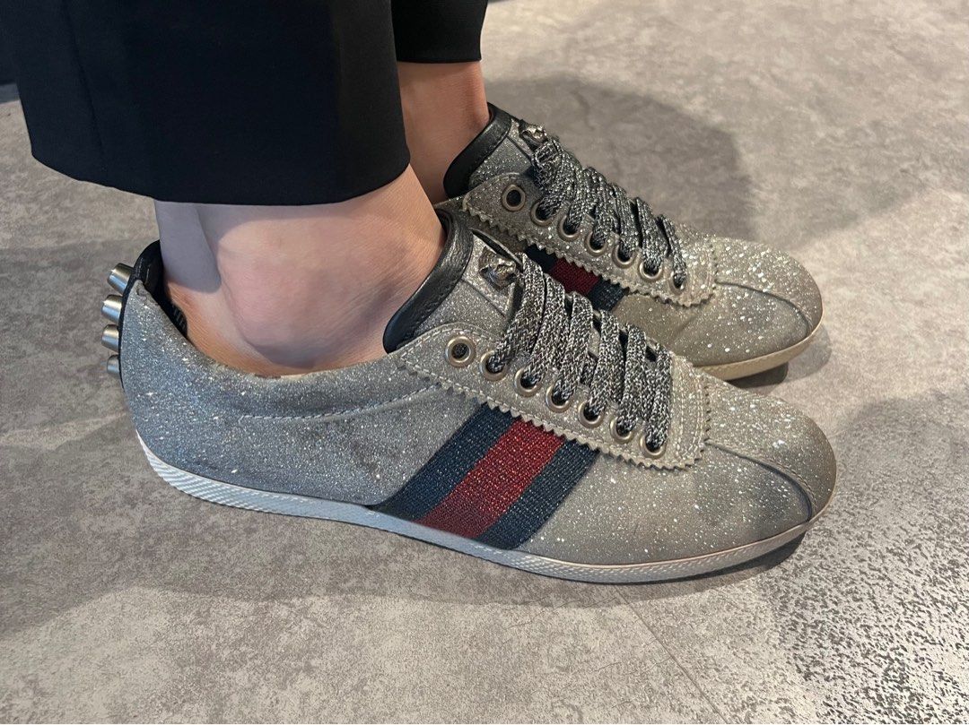 Glitter gucci trainers best sale