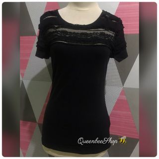 H&M tshirt blous atasan hitam