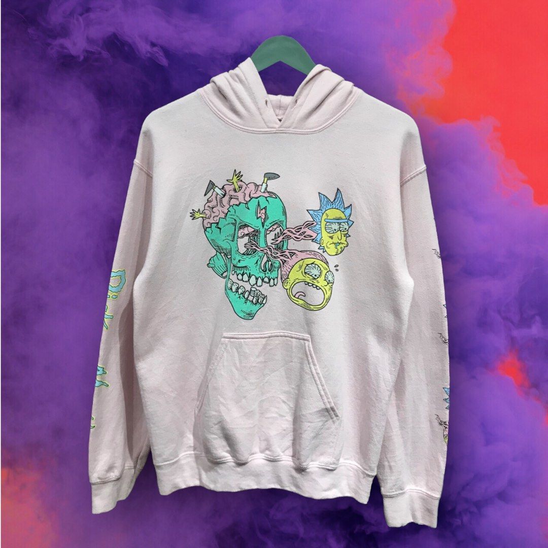 Rick and morty hoodie pink deals