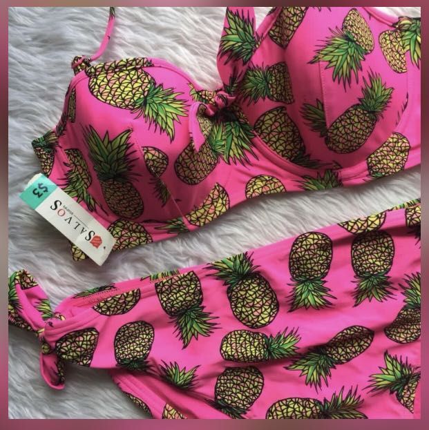 Hot Pink 2-piece swimwear (Category: Bikinis & Swimsuits) located in Quezon City. Submitted by secondglanceph (Listing ID 1198812945, Image 2). Description: Fits 36-38 bust size 32-35 waistline for panty Used it twice only.