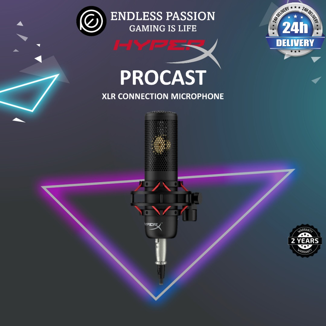 HyperX ProCast Microphone - XLR Condenser Mic With Shock Mount (Renewed)
