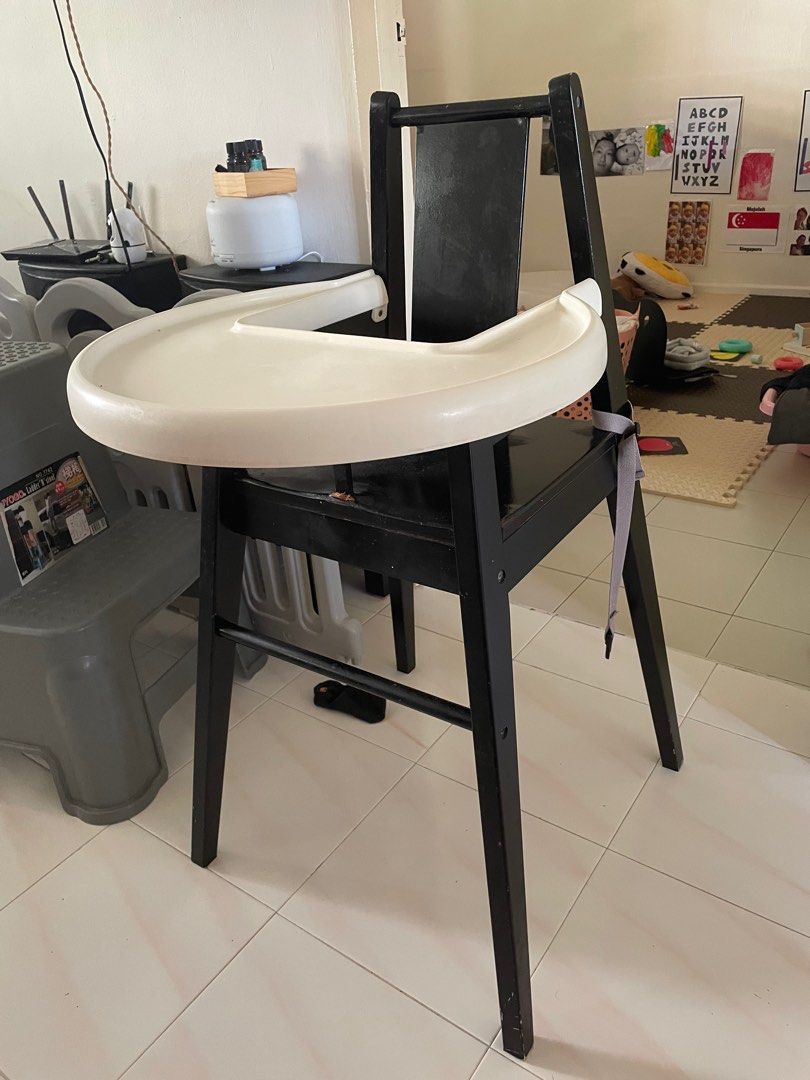 IKEA Baby High chair with attached table, Babies & Kids, Nursing