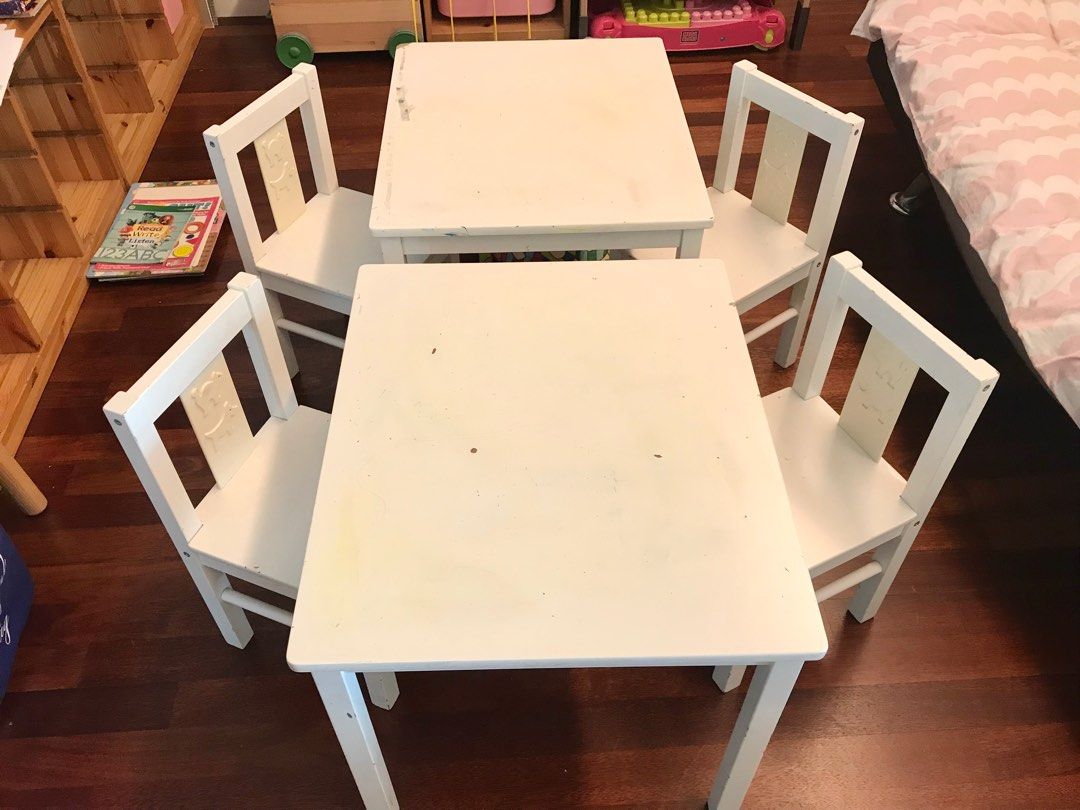 IKEA kid table and 2 chairs, Furniture & Home Living, Furniture, Tables & Sets on Carousell