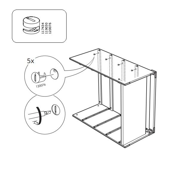 IKEA Malm Drawers Plastic Screw Spare Parts 117434 119030 120076