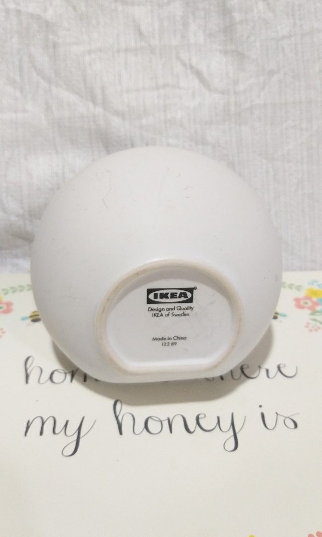 Ikea white Ceramic Hanging pot, Furniture & Home Living, Gardening