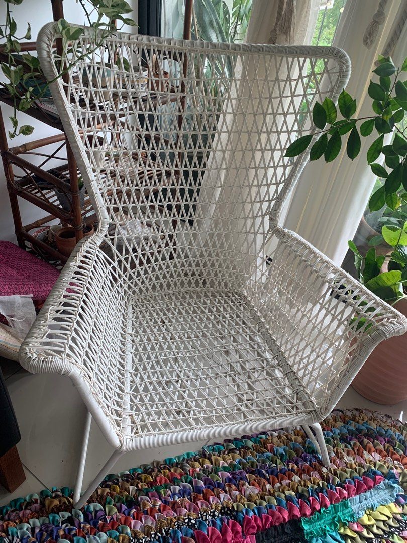 Ikea white outdoor chair, Furniture & Home Living, Furniture, Chairs on