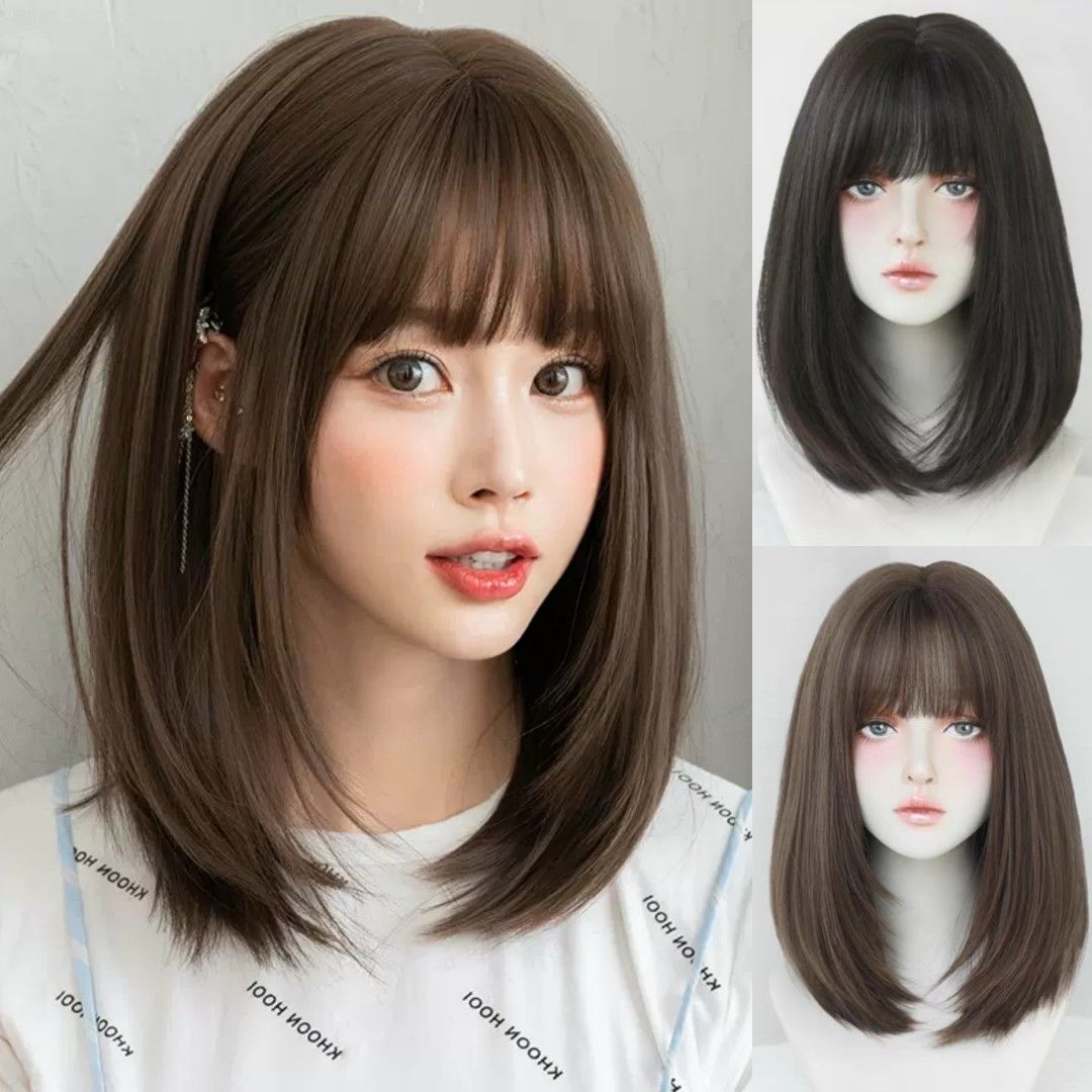 layered hair with bangs korean｜TikTok Search