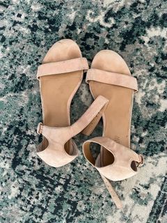 Jcrew suede leather nude sandals, size M