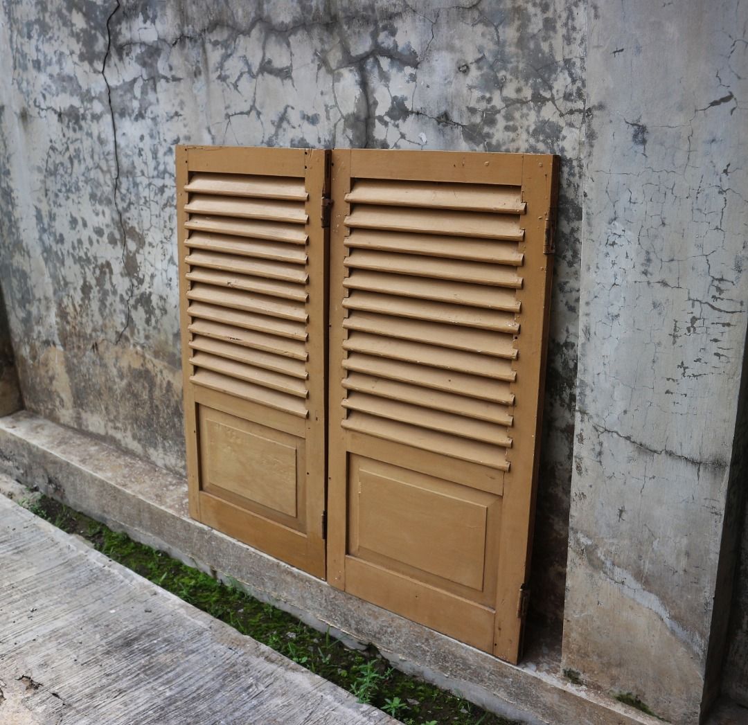 Jendela Jalusi Jati/Jendela Jalosi Lawas Setengahan, Antik, Lainnya di