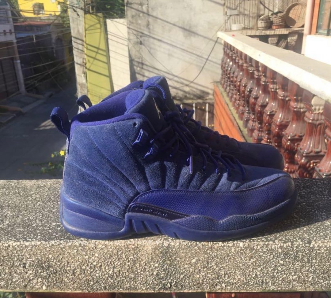 Jordan 12 Blue Suede Deep Royal Blue size 9 Men s Fashion