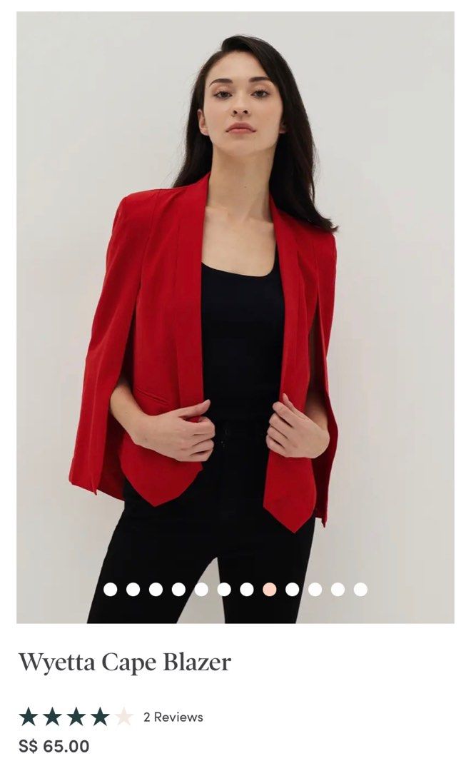 Red clearance blazer cape
