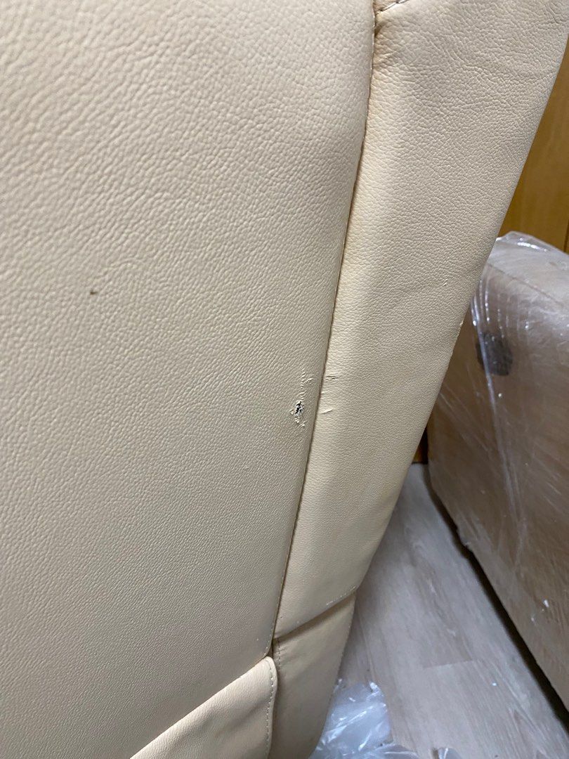 Leather Reclining Sofa (Single x2), Furniture & Home Living, Furniture, Sofas on Carousell