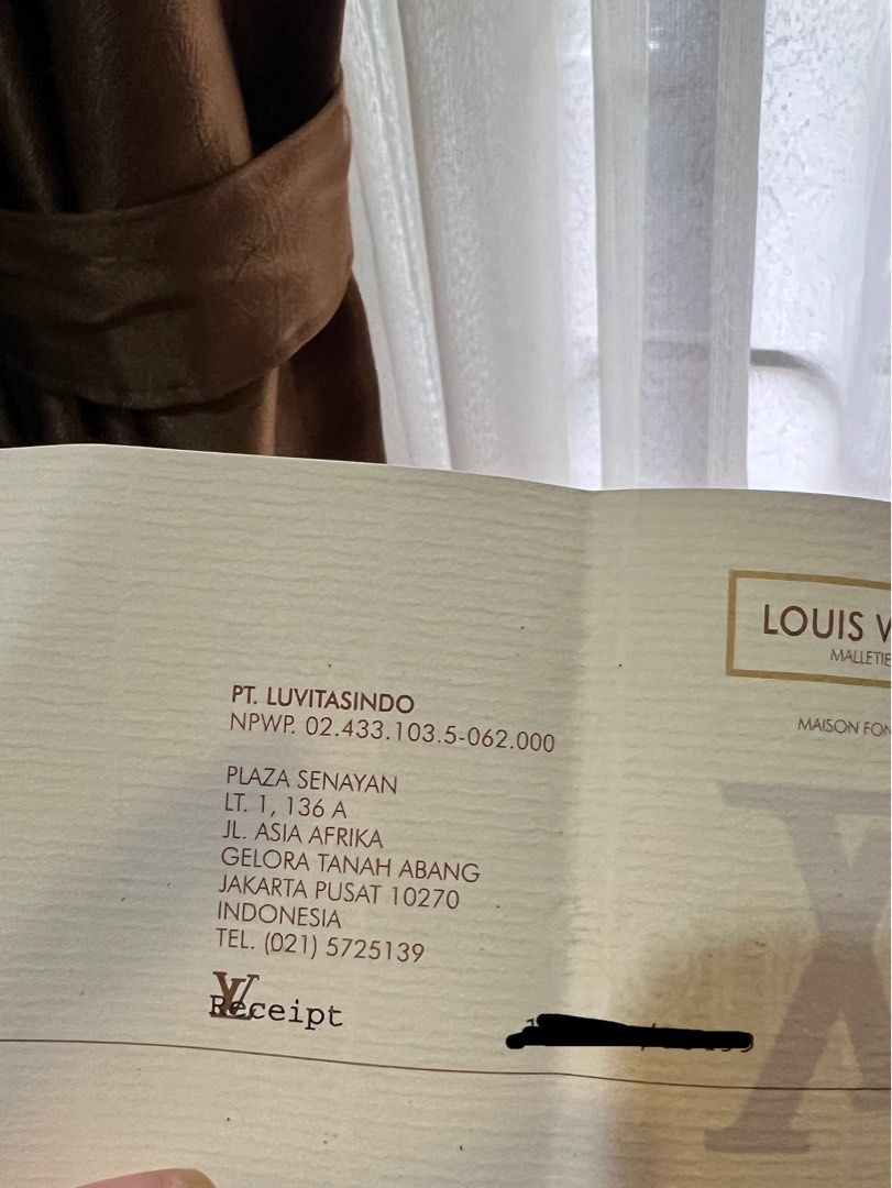 Louis Vuitton Neverfull MM LV chip receipt 2022 PLAZA SENAYAN