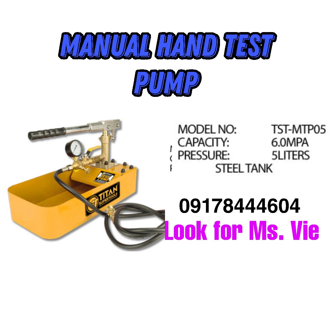 MANUAL HAND TEST PUMP, HAND TEST PUMP, Commercial & Industrial, Construction Tools & Equipment