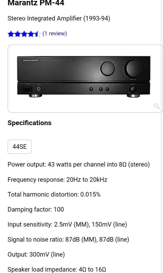 Marantz Integrated Amp Made in Japan, Audio, Soundbars, Speakers