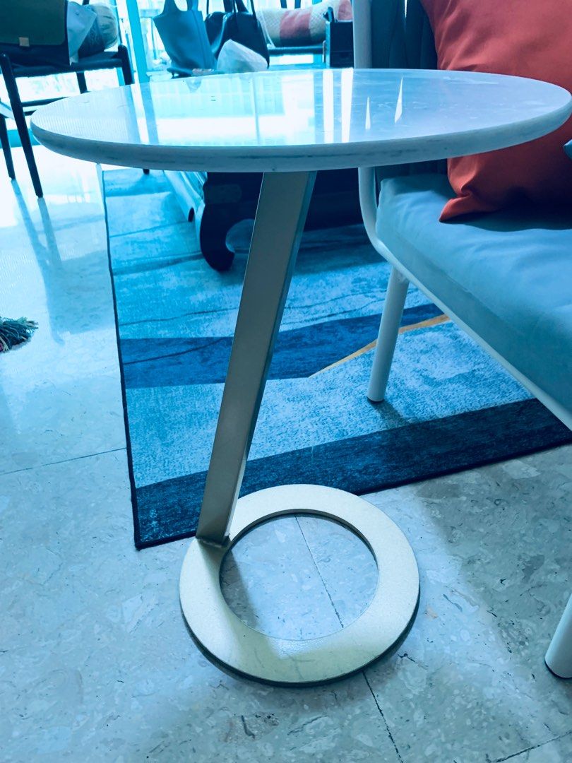 Marble Top Side Table, Furniture & Home Living, Furniture, Shelves