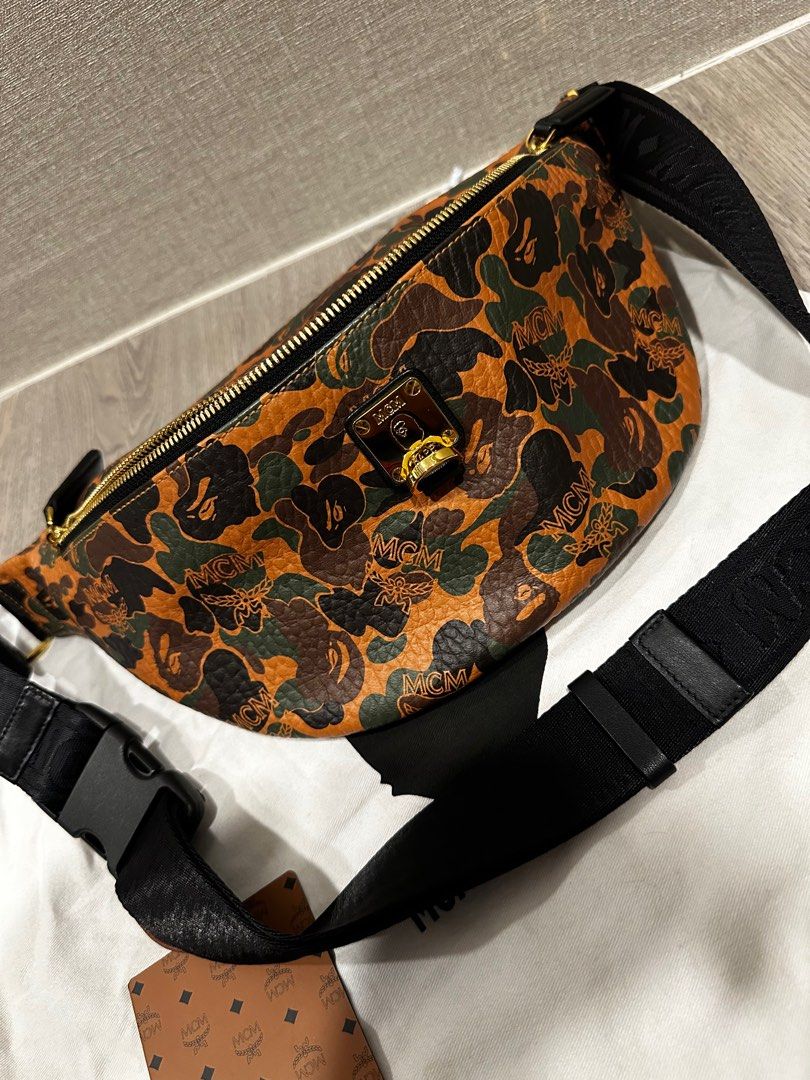 Mcm x bape limited edition waist pouch