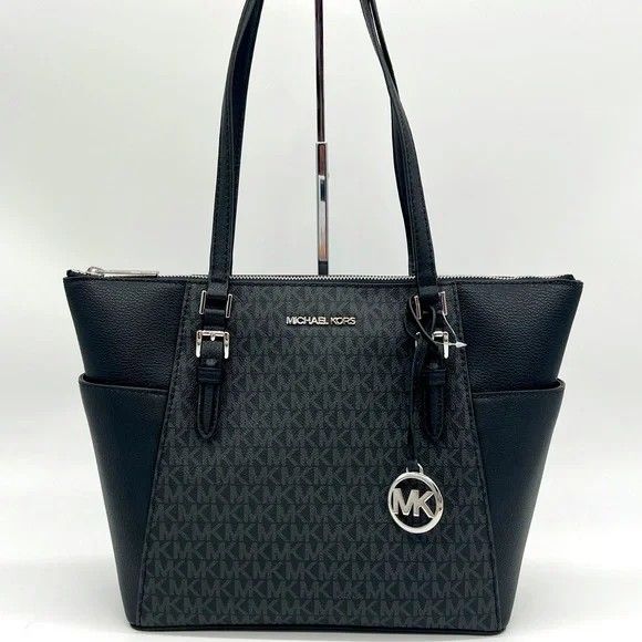 Michael Kors Charlotte Large Satchel black, Women's Fashion, Bags &  Wallets, Cross-body Bags on Carousell