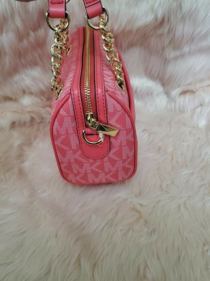 Michael Kors Dahlia XS Duffle Crossbody Bag In Grapefruit, Luxury, Bags ...