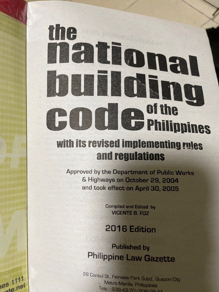 National Building Code of the Philippines, Hobbies & Toys, Books
