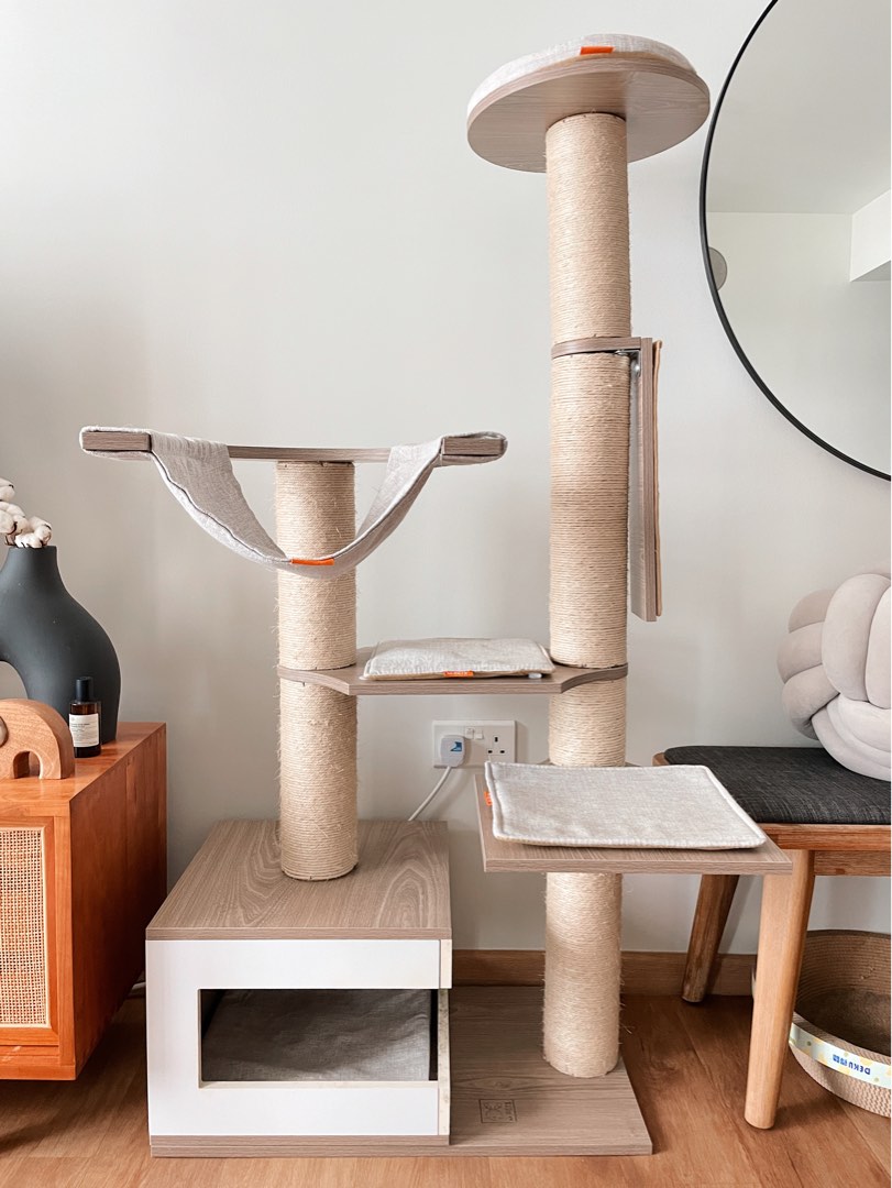 [70 off] Natural Beige Cat Tree (RTP 300) , Pet Supplies, Homes