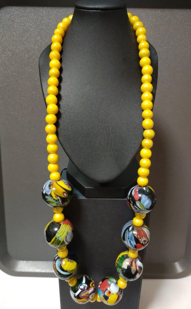Marble stone necklace clearance