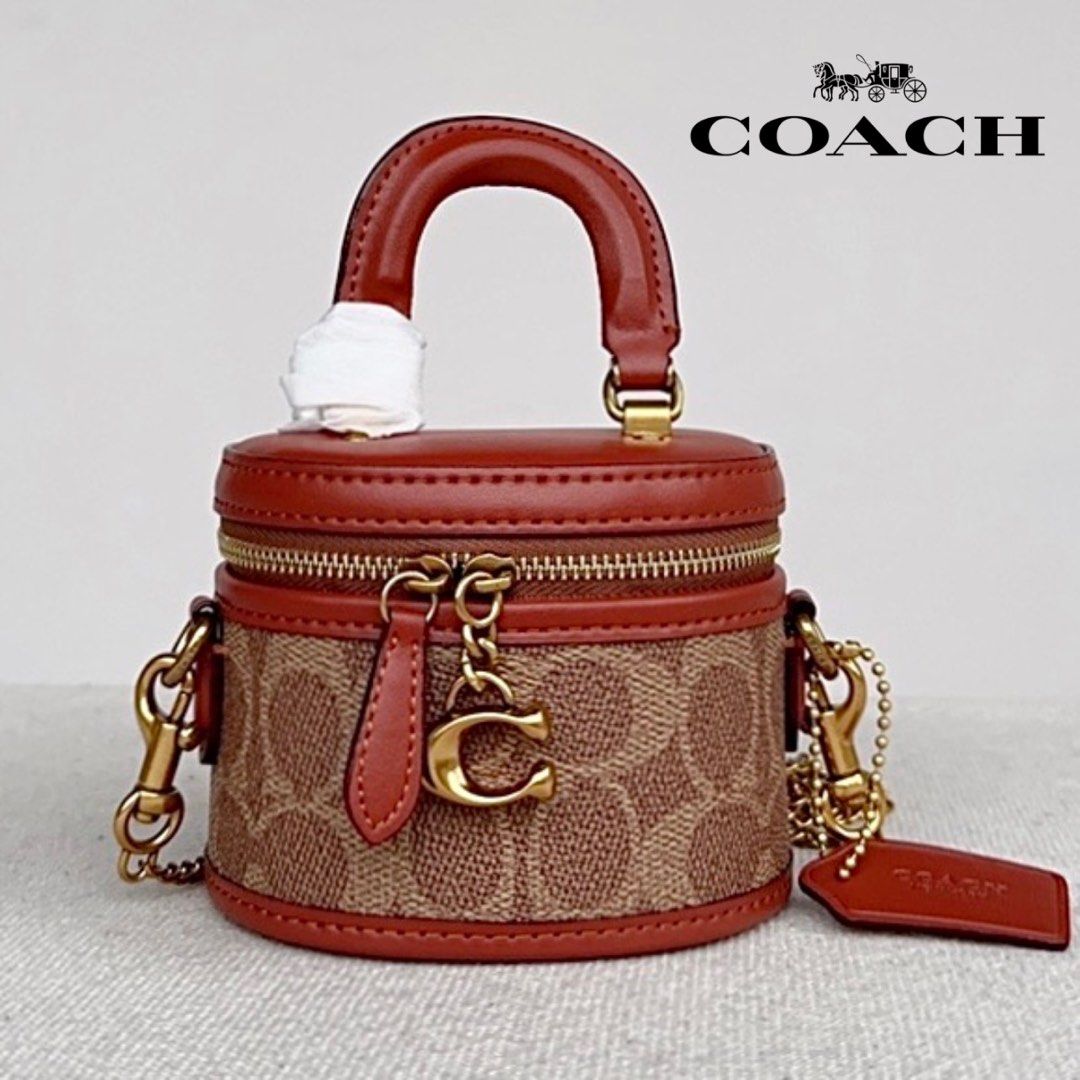New Coach Original Coach CE768 Trail Crossbody 12 in Signature Canvas Women Crossbody Sling Chain Mini Bag with Full Set of Coach Package
