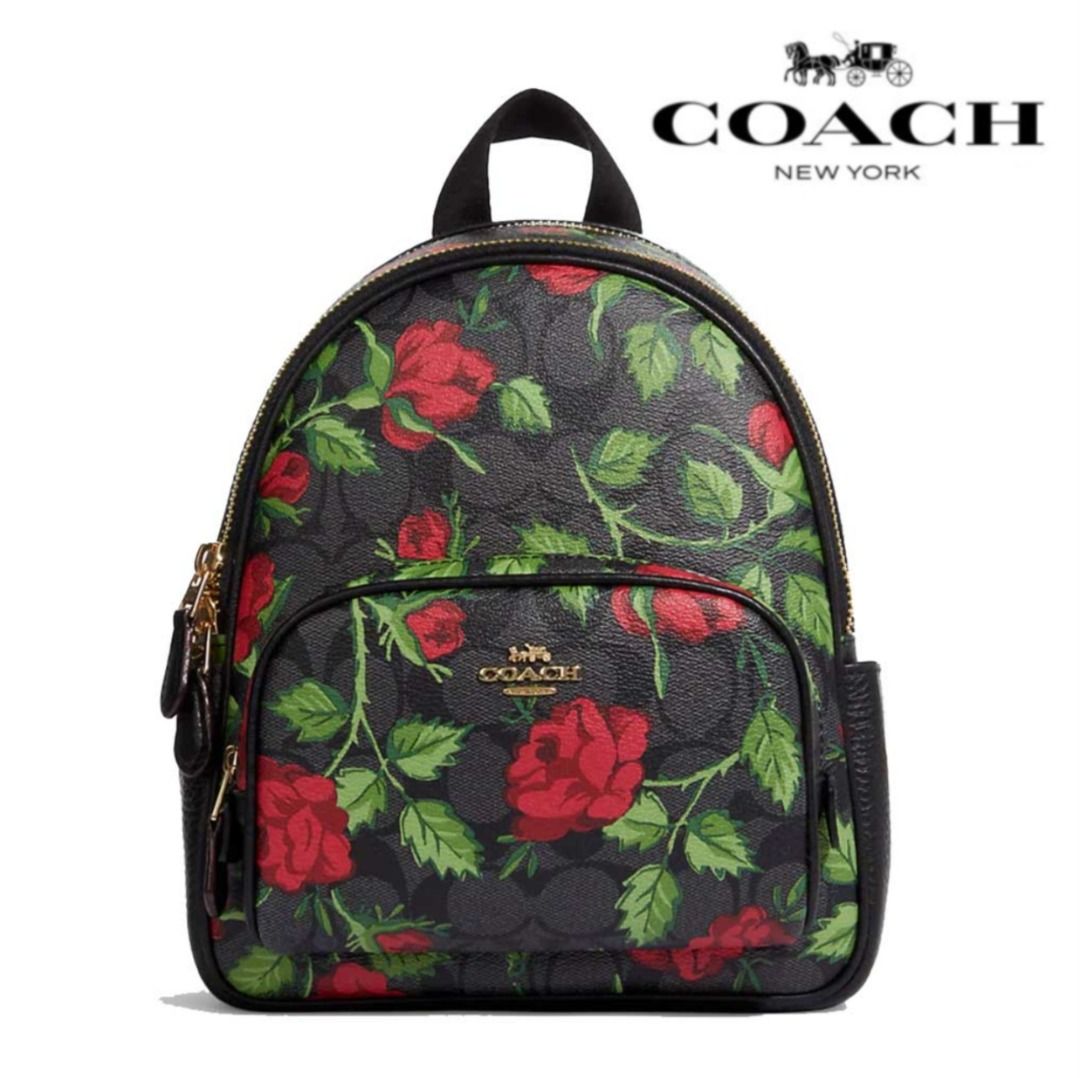 Coach best sale rose backpack