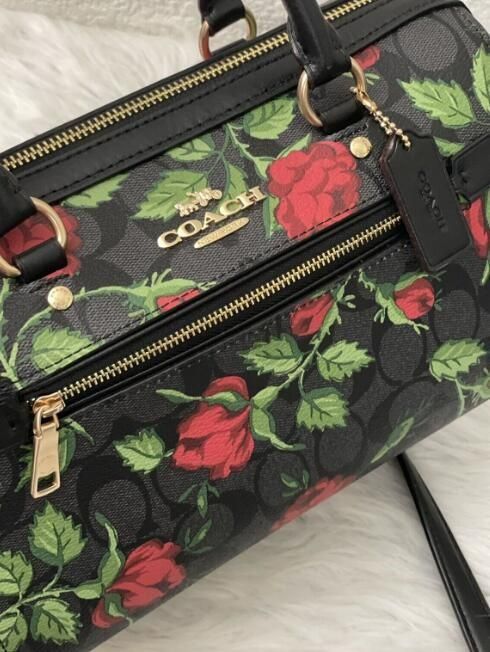 New Coach Original ROWAN SATCHEL IN SIGNATURE CANVAS WITH FAIRYTALE ROSE  PRINT Crossbody Top Handle Bag For Women Come With Complete Set Suitable  for Gift, Luxury, Bags & Wallets on Carousell
