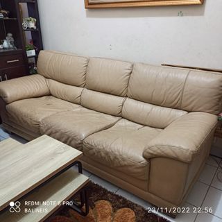 NICOLETI LEATHER SOFA 3 SEATER [nett]