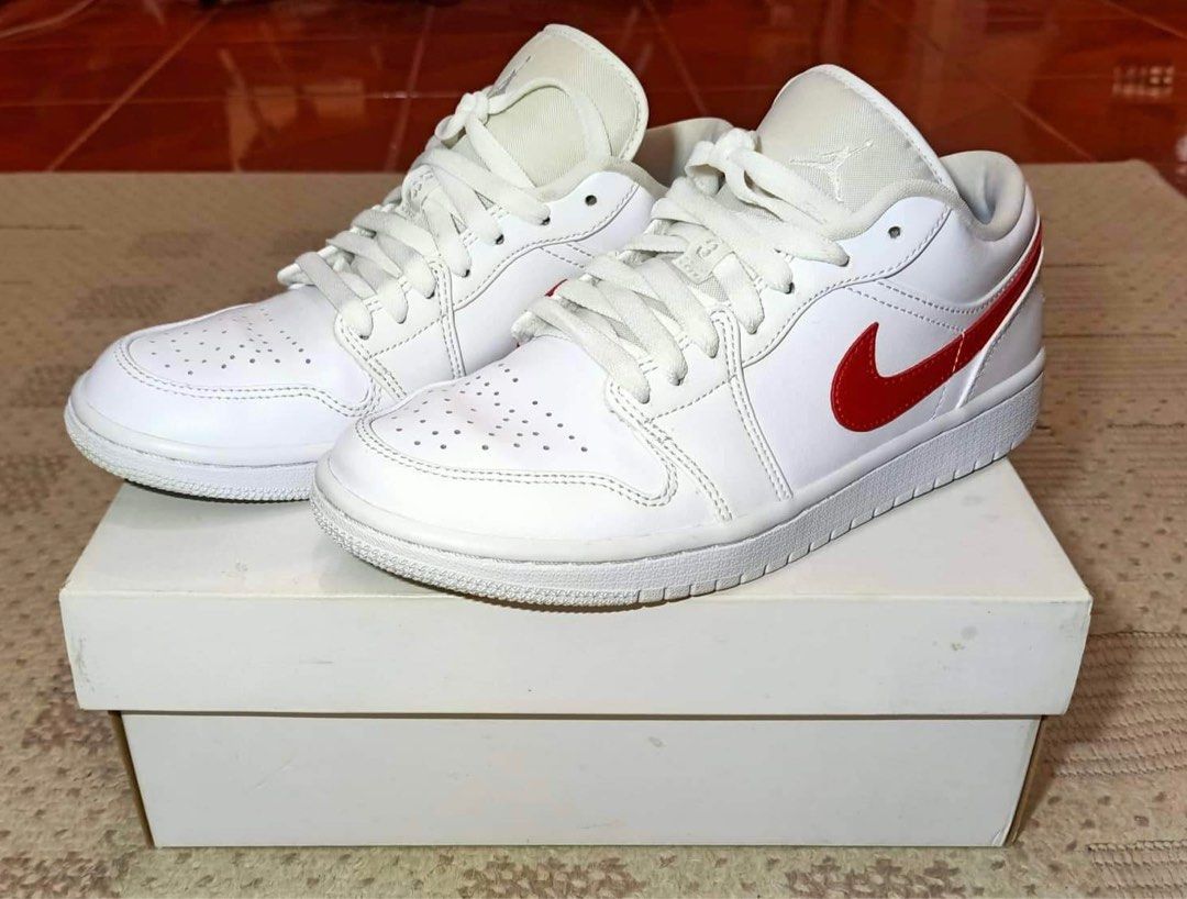 Nike J1 Low Varsity Red, Women's Fashion, Footwear, Sneakers on Carousell