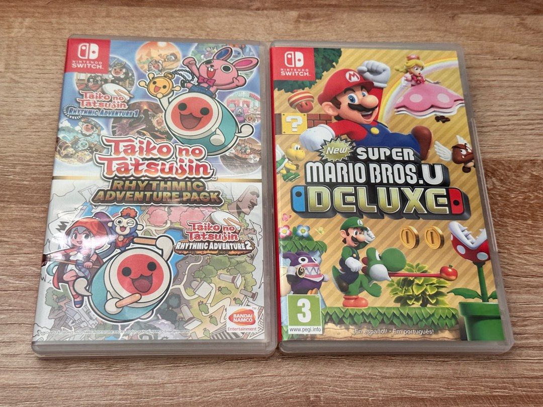 Nintendo Switch Games Cartridge Super Mario and Taiko No Tatsujin 1 and