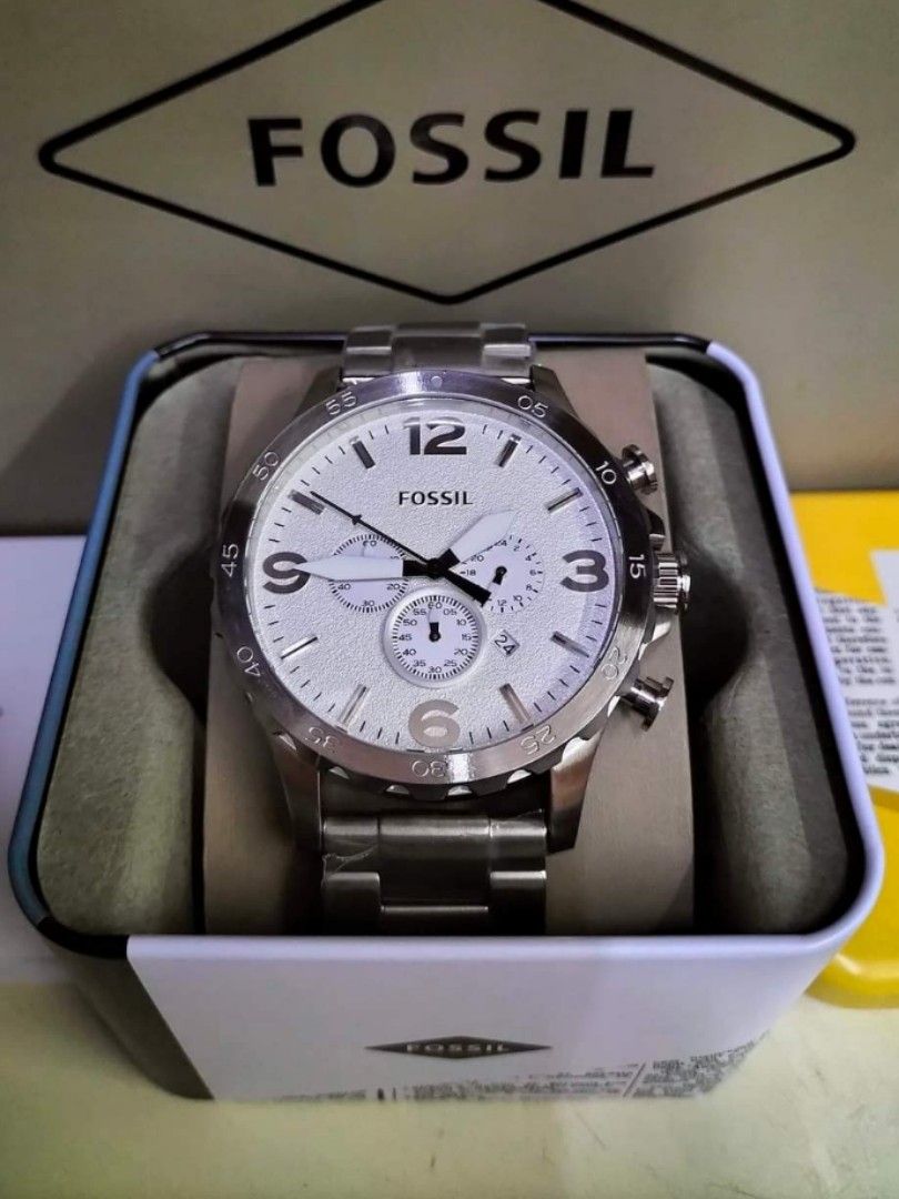 Original Fossil NateWhite Dial JR1444 Men s Fashion Watches Accessories Watches on Carousell