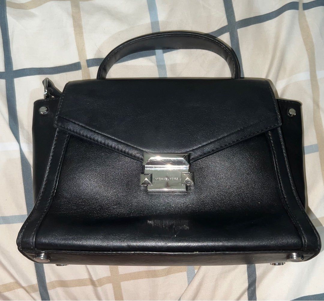 Michael kors whitney polished leather top handle satchel store