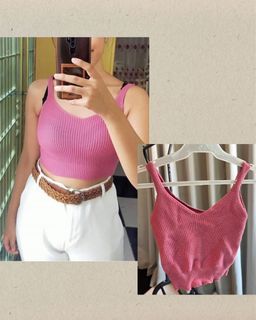 Pink Knitted Midriff