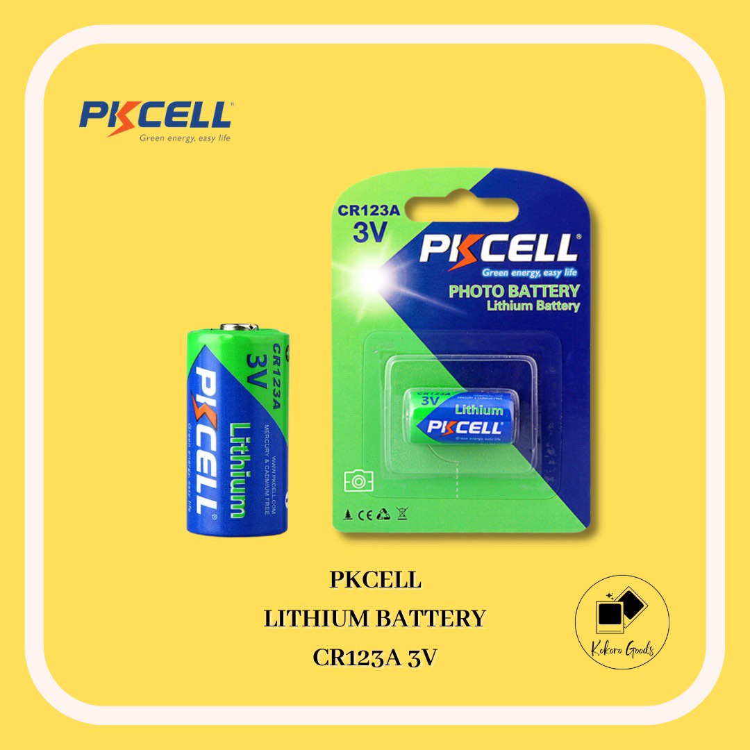 PKCELL CR123A Lithium Battery for Instax Film Cameras, Photography
