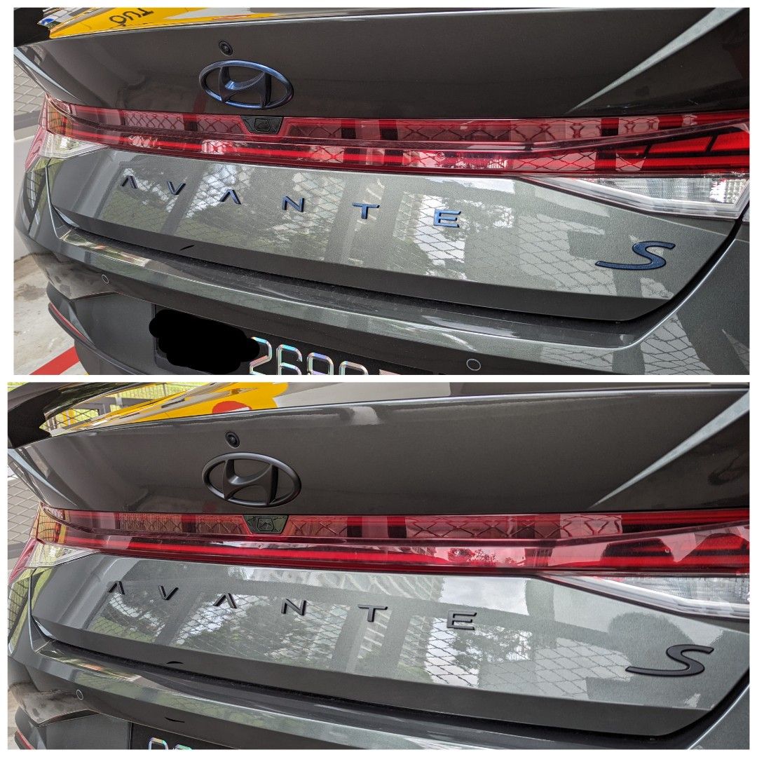 Plastidip / Dechrome Logo, Emblem - Hyundai Avante 2020, Car ...