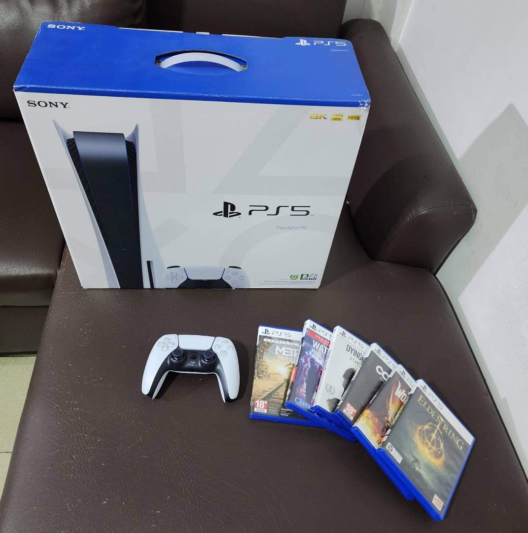 Ps5 Disc Edition with 6 Latest Games, Video Gaming, Video Game Consoles, PlayStation on Carousell
