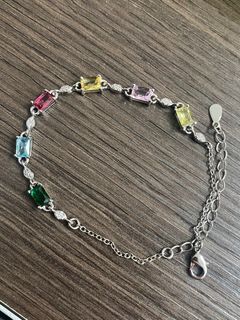 Rainbow colour zircon bracelet