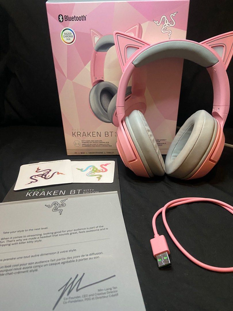 Razer kraken BT kitty edition pink, Electronics, Audio on Carousell