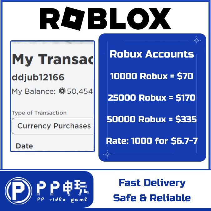 Roblox Robux Accounts, Video Gaming, Gaming Accessories, Game Gift ...