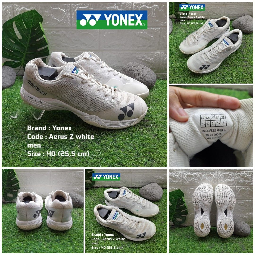 Sepatu Badminton Yonex Aerus Z Athletic white Size 40 (25,5cm)