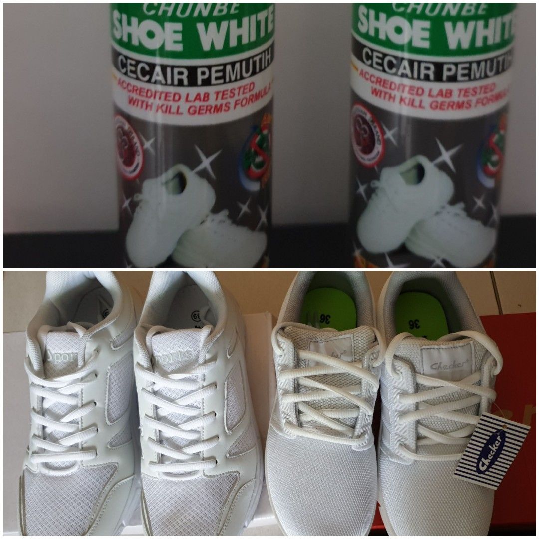 White school outlet shoes polish