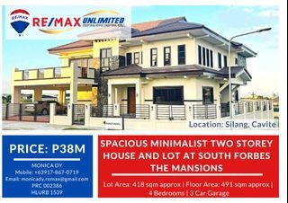Spacious minimalist two storey house and lot at South Forbes The Mansions