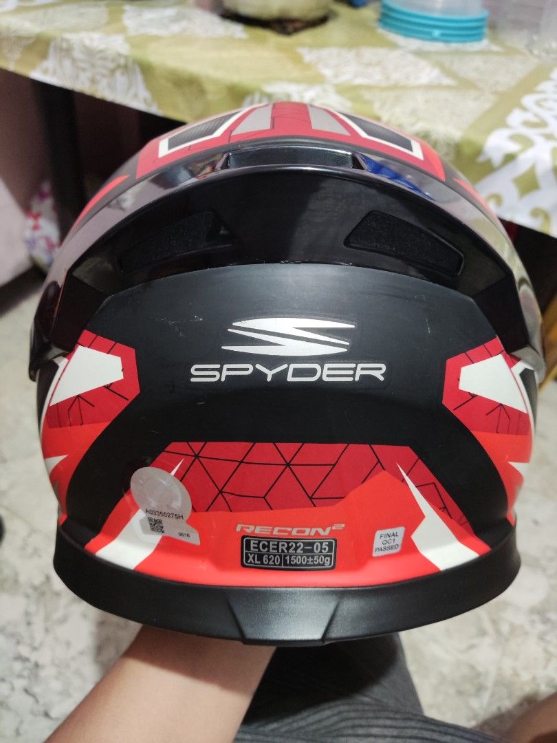 Spyder Recon2 Matte Red XL Motorbikes Motorbike Parts