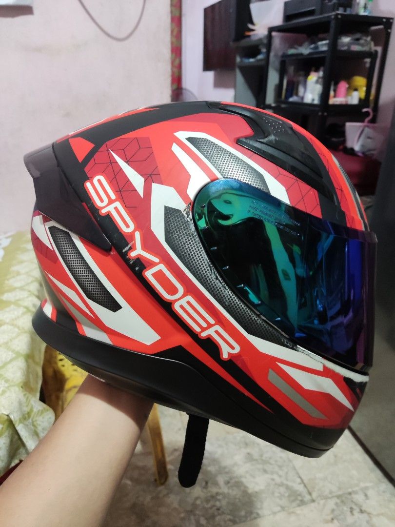 Spyder Recon2 Matte Red XL Motorbikes Motorbike Parts