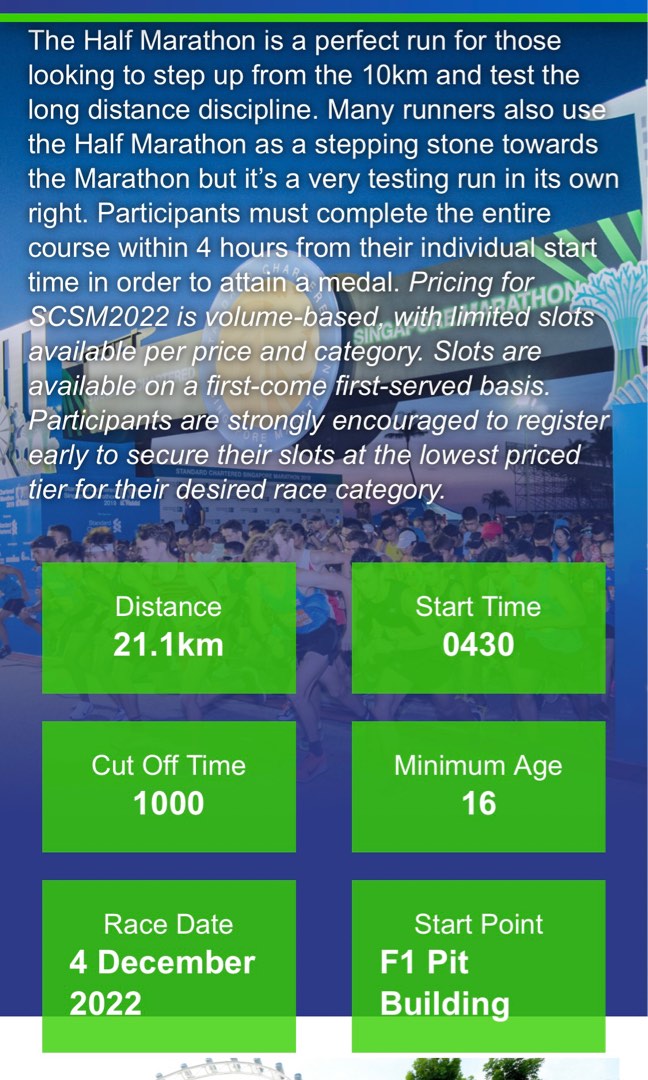 Standard Chartered Singapore Marathon 2022 Half Marathon 21.1km 80