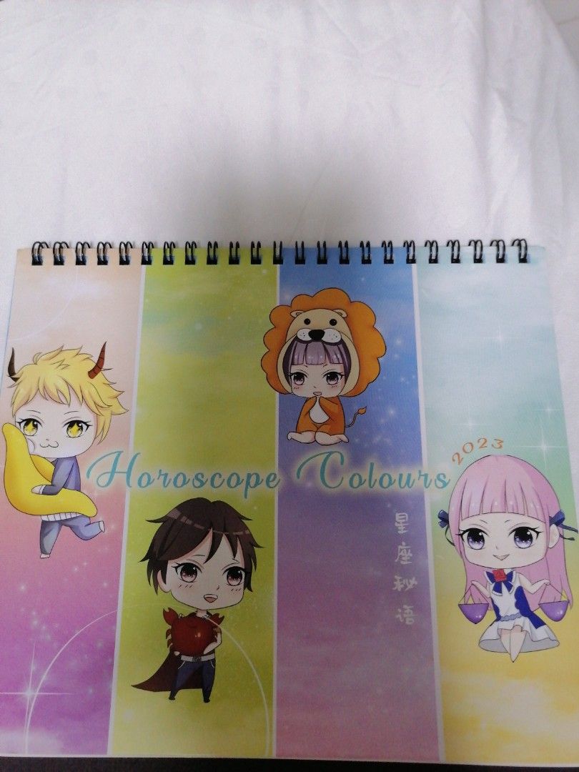 (HOROSCOPE) 2 X desktop desk Standing table calendar horoscope 2023